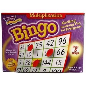 Trend Multiplication Bingo Game Learning Fun Age 8+ Family Entertainment